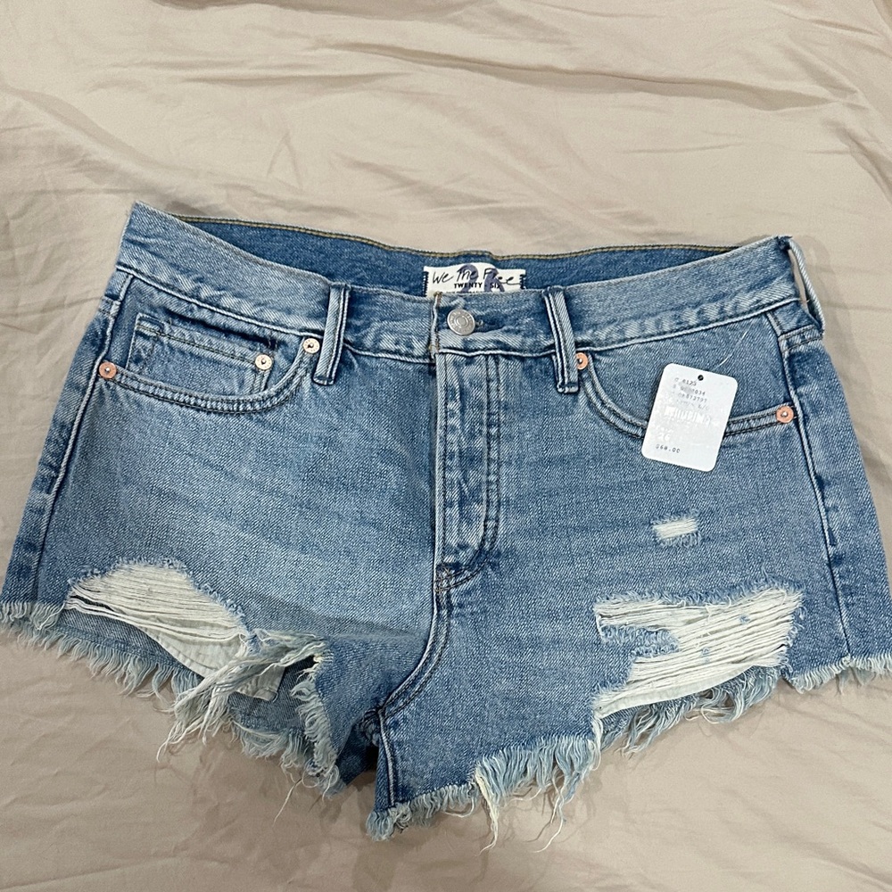 We the free free people  Denim Blue Women Shorts 26 NWT